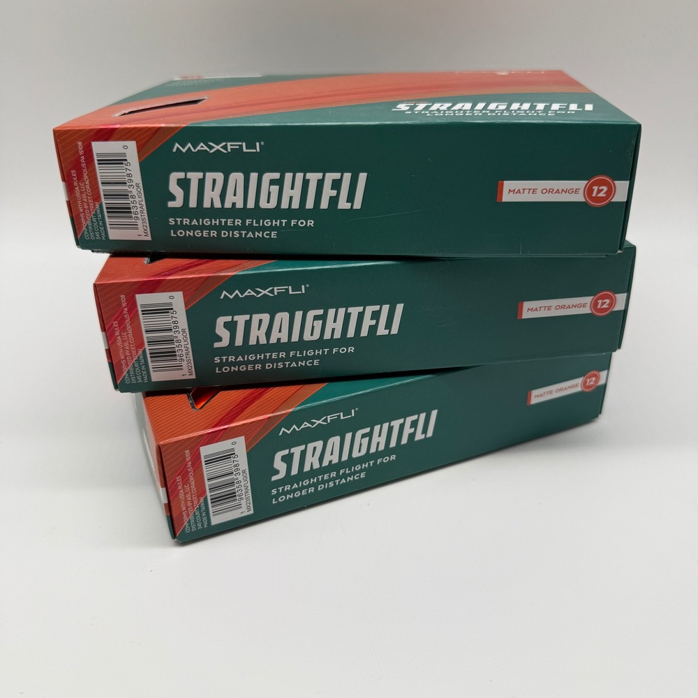 Maxfli Straightfli Golf Balls 3 Dozen Matte Orange 36 Count Soft Feel Distance